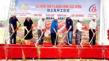 Tập đoàn Việt Hưng tổ chức Lễ động thổ và khởi công dự án Nhà máy giầy Makoto và Nhà máy giầy Kim Torch
